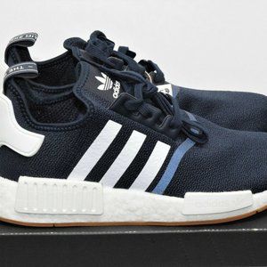 adidas Men’s Navy Blue & White NMD R1 Sneakers